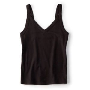 American Eagle Ribbed Tank Top - True Black - Large